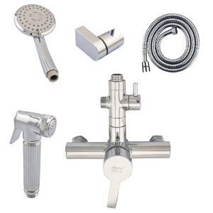 HAFQ 海岸風(fēng)情 全銅淋浴龍頭花灑馬桶噴槍套裝(龍頭、花灑、噴槍、軟管、花灑座) 7件套 L002+PRZ01+HRZ03 【HAFQ 海岸風(fēng)情】 價格 報價 圖片 - 亞馬遜中國